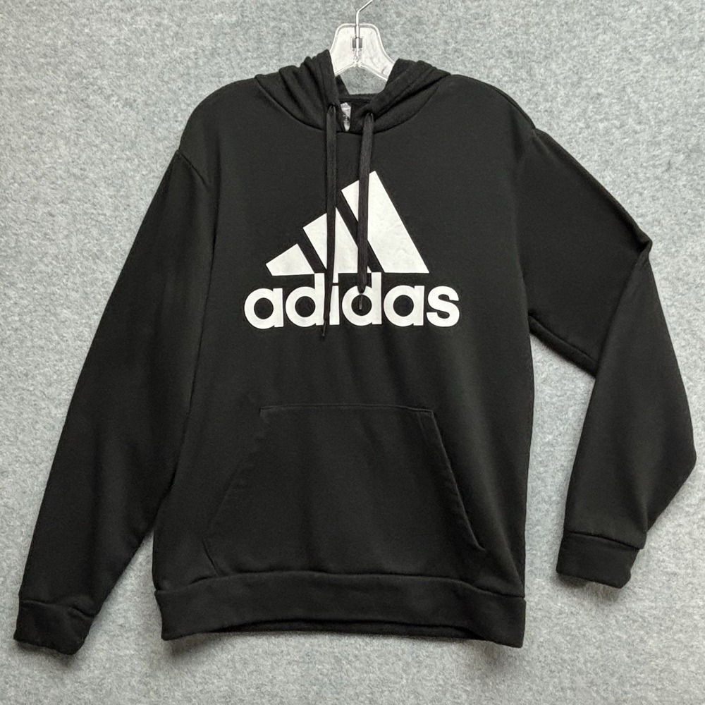Adidas Golf Mens Hoodie M Black Climawarm Sweatshirt Fleece Pullover‎ Drawstring